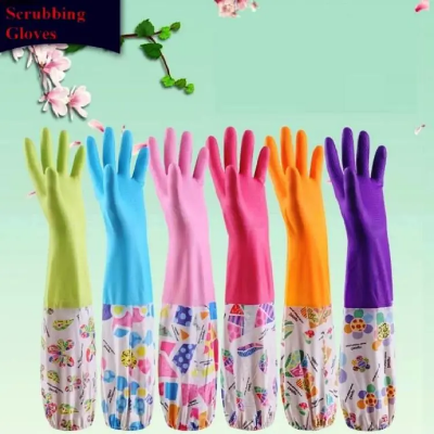 Picture of High Quality Multicolored Silicone Kitchen Dishwashing, Cleaning, Gardening, Laundry, Lab Gloves (Various Colors)