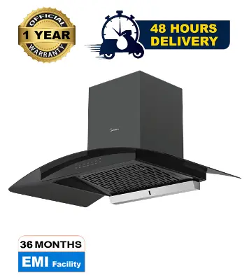 Midea 90V11 36 Inch Kitchen Chimney with strong air suction and thermal auto clean Tecnology
