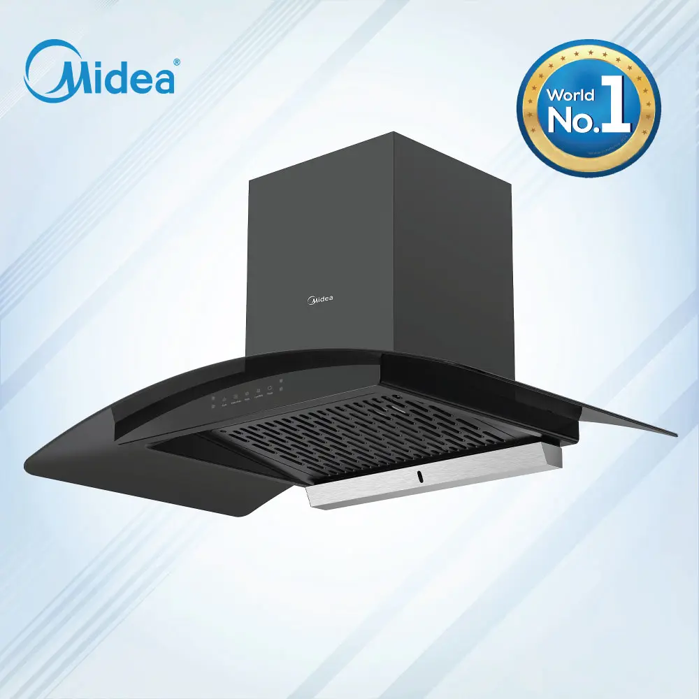 Midea 90V11 36 Inch Kitchen Chimney with strong air suction and thermal auto clean Tecnology