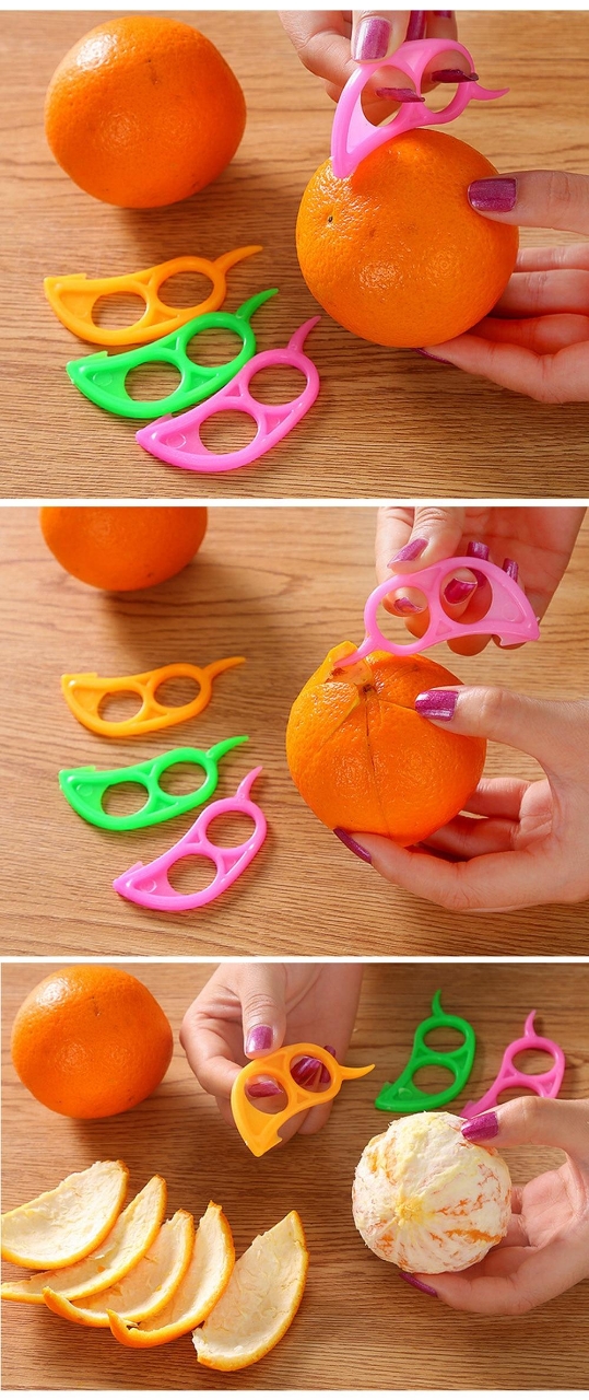 Picture of 1PC Sqinans Orange Peeler Lemon Zester Fruit Stripper Easy Opener Citrus Knife Kitchen Tools Gadgets
