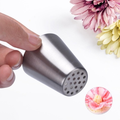 Picture of VOGVIGO New DIY Pastry Nozzles Stainless Steel Cream Decoration Mouth 20 Small Round Hole Russian Decoration Tool Baking Gadget