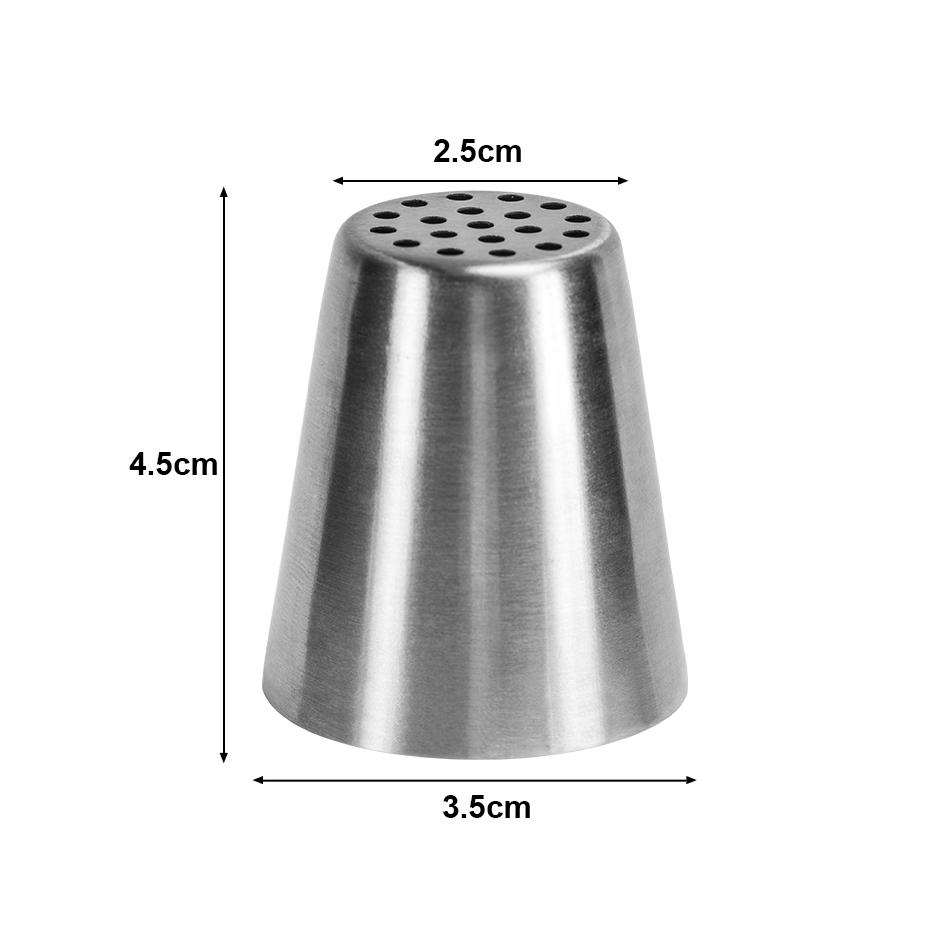 Picture of VOGVIGO New DIY Pastry Nozzles Stainless Steel Cream Decoration Mouth 20 Small Round Hole Russian Decoration Tool Baking Gadget