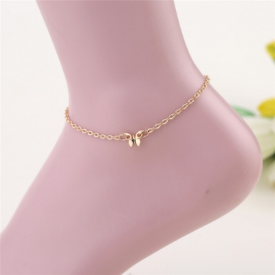 Picture of Modern female Anklets Bracelets gold Color chain butterfly Leg simple Bracelets Anklet Foot Chain For Female Wedding Gifts