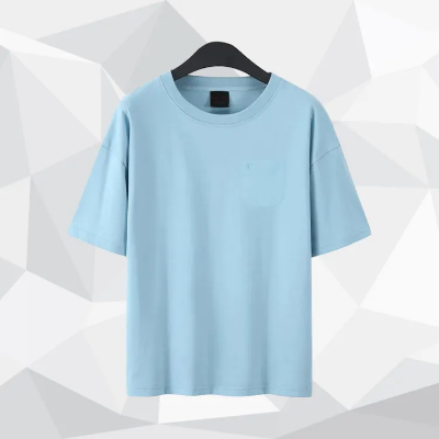 Buy Sky Color Drop Shoulder With Pocket T-Shirt For Men Online at Best Price in Bangladesh