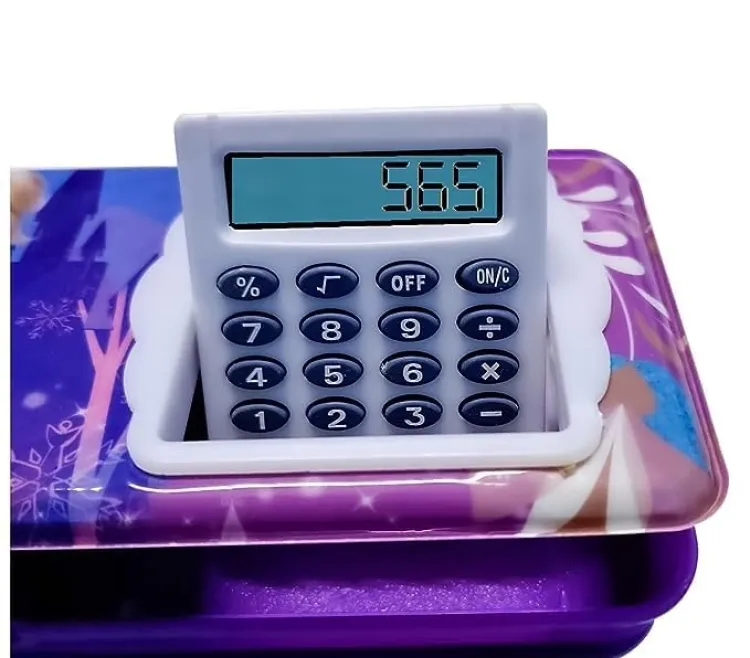 Picture of Pencil box with calculator and dual sharpener for school, kids of any color