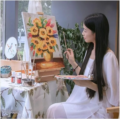 Picture of White Blank Canvas Artist Canvas Board Wooden Painting Combo Pack 4x 4/5x/6x6 -3 Pieces