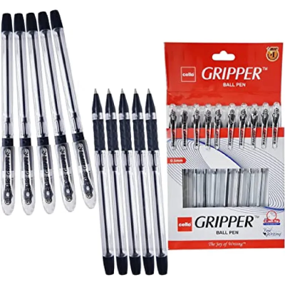 Picture of Cello Gripper Ball Pen -Black 10 Pens Pack