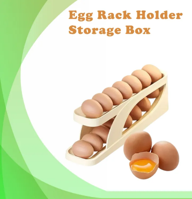 Picture of Double-Layer Egg Dispenser Automatic Roll-Down Egg Storage Rack 