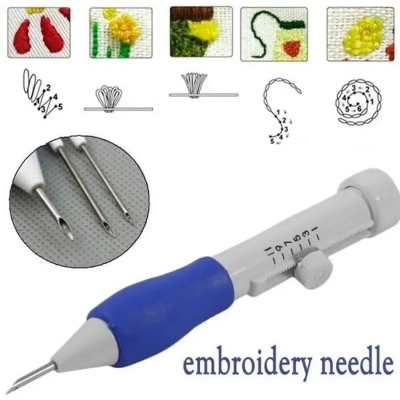 Picture of Magic Embroidery Pen Punch Needles, 3 Sizes Adjustable Punch Needle Stitching Kit Rag Yarn Needle Embroidery Pen Felting Thread Reader Needles For Beginners