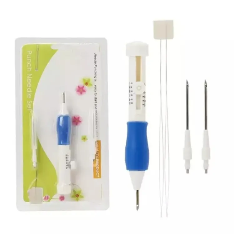 Picture of Magic Embroidery Pen Punch Needles, 3 Sizes Adjustable Punch Needle Stitching Kit Rag Yarn Needle Embroidery Pen Felting Thread Reader Needles For Beginners
