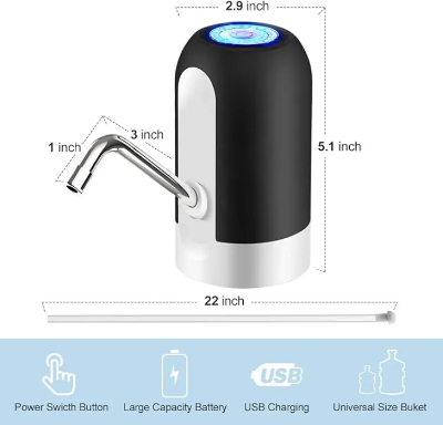 Picture of 19 Liter Bpitol Automatic Water Bottle Switch Dispenser for Kitchen Office Living Room Water Bottle Pump Dispenser USB Charging Drinking Water Pump