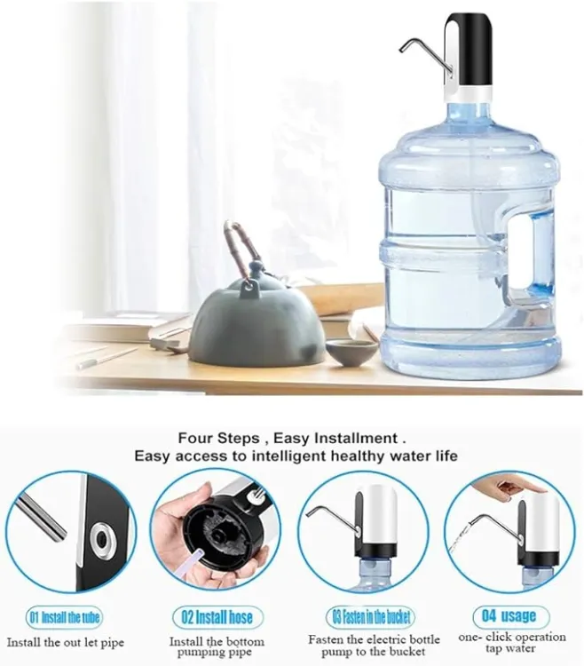 Picture of 19 Liter Bpitol Automatic Water Bottle Switch Dispenser for Kitchen Office Living Room Water Bottle Pump Dispenser USB Charging Drinking Water Pump