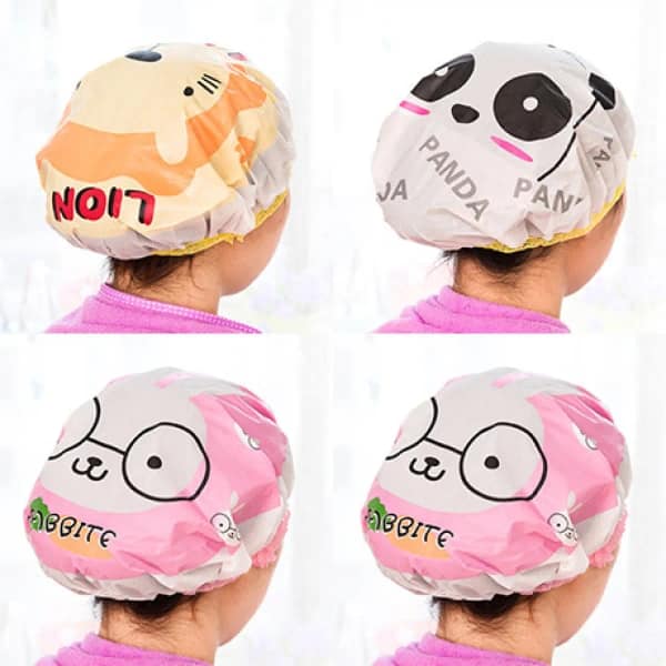 Picture of Shower Cap Cartoon Hair Cap PVC Hair Bonnet Waterproof Bath Product