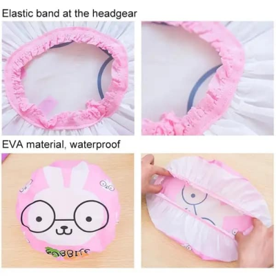 Picture of Shower Cap Cartoon Hair Cap PVC Hair Bonnet Waterproof Bath Product
