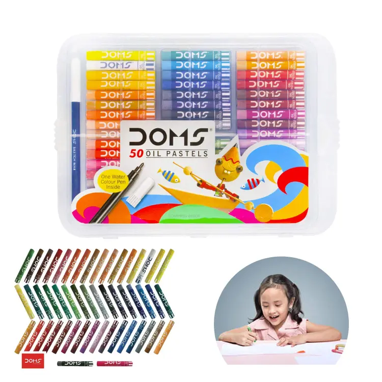 Picture of DOMS Oil Pastel 50 Shades Plastic Pack