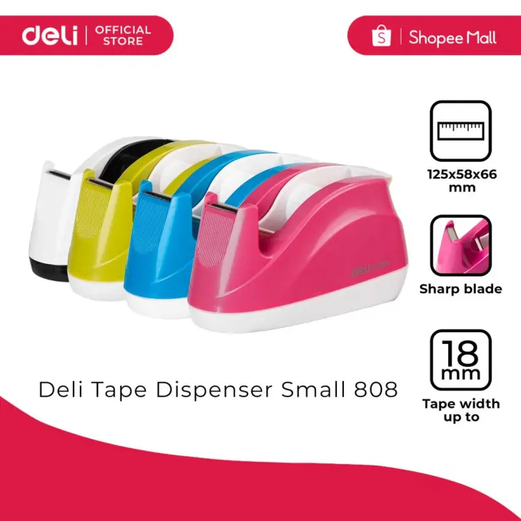 Picture of Deli 808 Tape Dispenser - 1pc (Random Color) - Both Side Tape