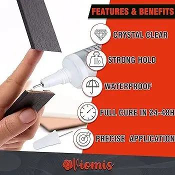 Picture of B6000 Glue 1PCS 110ml/3.7oz, Clear Craft Glue for Jewelry, B6000 Adhesive for Rhinestone Bead, Super Glue with Precision Tips for Cloth Shoe Fabric Cell Phone Screen Repair Metal Stone Nail Art