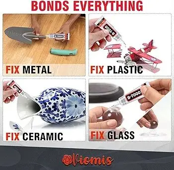 Picture of B6000 Glue 1PCS 110ml/3.7oz, Clear Craft Glue for Jewelry, B6000 Adhesive for Rhinestone Bead, Super Glue with Precision Tips for Cloth Shoe Fabric Cell Phone Screen Repair Metal Stone Nail Art