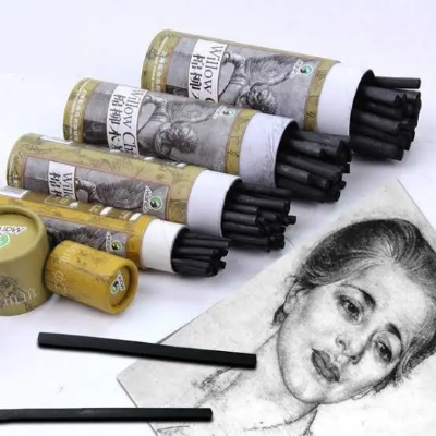 Picture of Maries Charcoal Strip Cotton Willow Carbon Rod Art Special Soft Charcoal Sketch Pencil Supplies For Practice