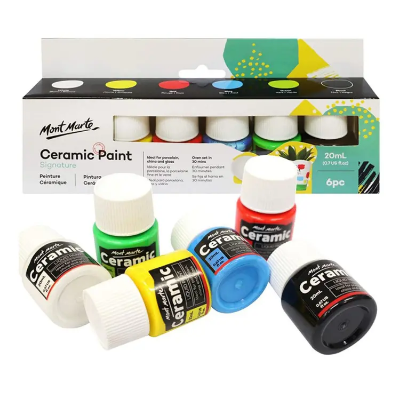 Picture of Mont Marte Ceramic Paint 6 Shades 20ml Liquid color box for Ceramic Painting