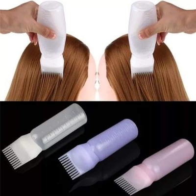 Picture of Hair Dyeing Treatment Oil Cream Shampoo Bottle Oil Coloring Dispensing Applicator Brush Tip Tool-120ml