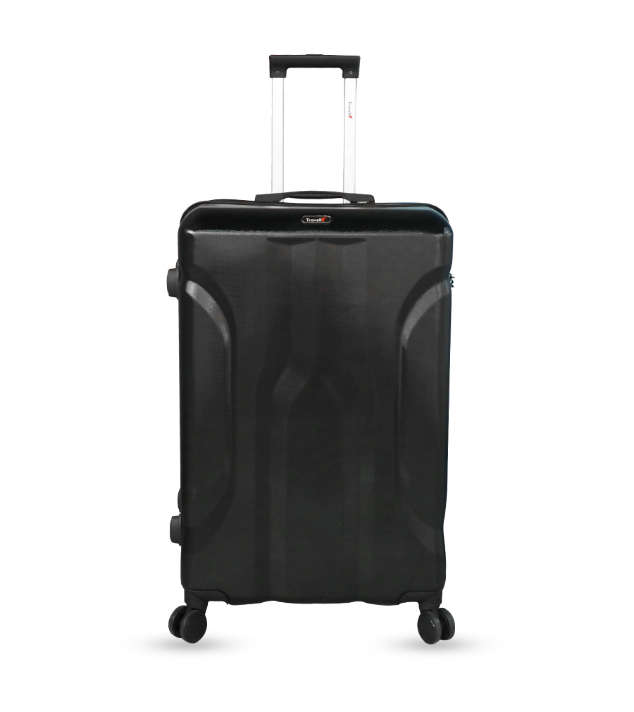 Picture of Travello Luxury Plus 28 Inch Ultra Light Weight Strong Build Quality Water-Resistant Double Caster Wheel Bigger Space Hardtop Luggage-Trolley Black