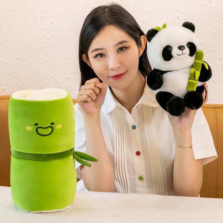 Picture of Cute Secret Panda In Bamboo Plush Toy Giant Panda Modern Simple Style Gifts