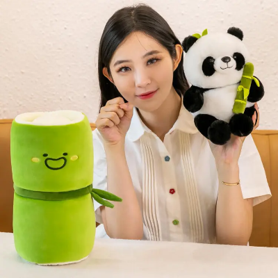 Picture of Cute Secret Panda In Bamboo Plush Toy Giant Panda Modern Simple Style Gifts