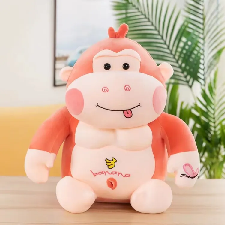 Picture of Huggable Cartoon Plush Toys Monkey Stuffed Soft Gorilla Animal Dolls for Kids Gifts