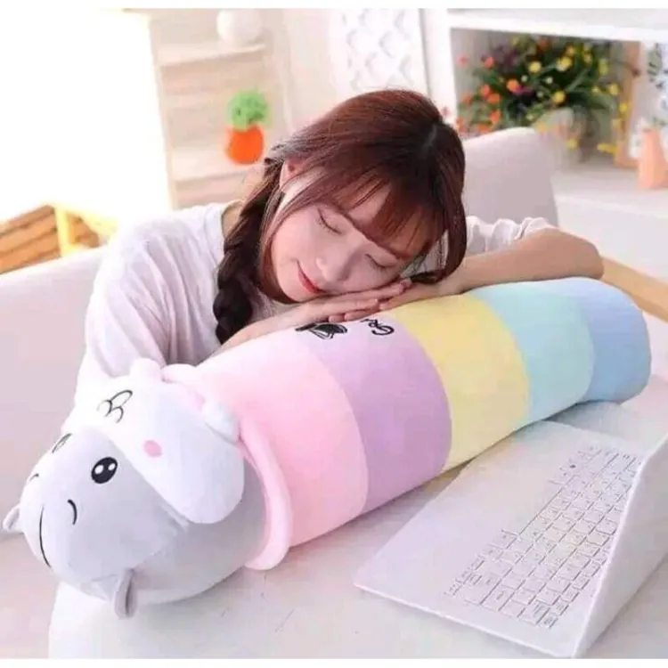 Picture of Long Colorful Cute Cat Plush Stuffed Sleeping Bed Pillow