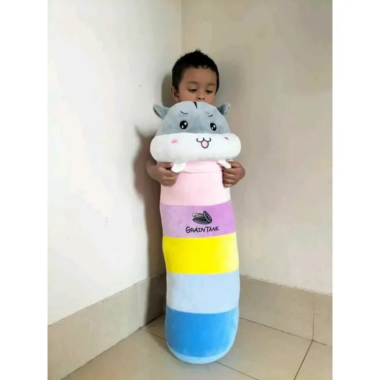 Picture of Long Colorful Cute Cat Plush Stuffed Sleeping Bed Pillow