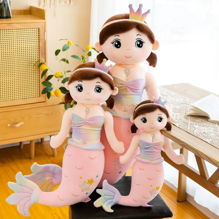 Picture of badgeMermaid Plush Pillow Cute Soft Doll Stuffed Sea Fish Toy