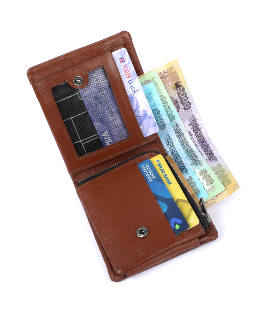 Buy Premium Quality Leather short Men's luxury wallet trifold custom leather wallet at Best Price In Bangladesh