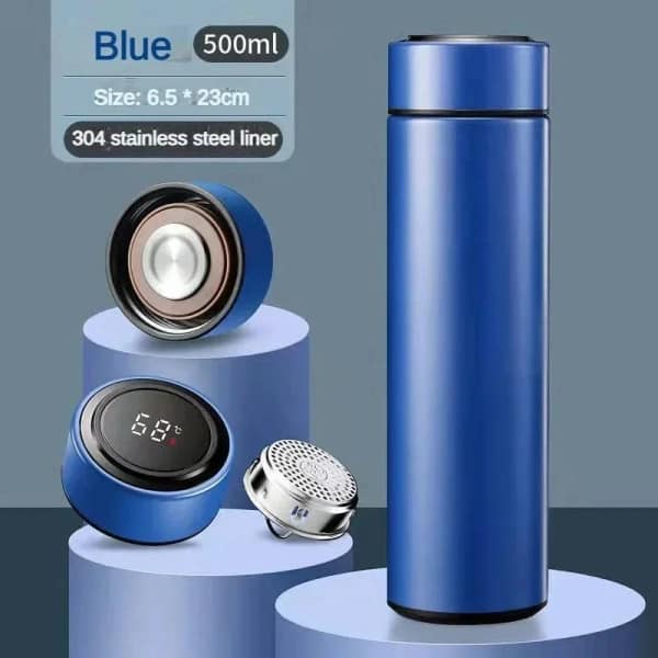 Picture of Smart Thermos Flasks Stainless Steel Tumbler Insulated Water Bottle Cute Coffee , Milk Thermos Cup Led Touch Display Temperature Vacuum Flasks Drinkware Smart Hot Water Bottle