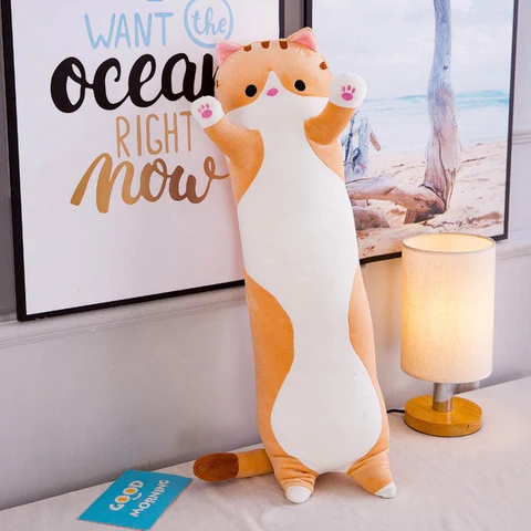 Picture of Cute Long Cat Toy Plush Pillow Doll for children toy soft dool (  size- 42 Inch)