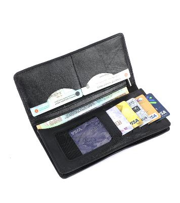 Buy Black Executive Genuine Leather Long Wallet at Best Price In Bangladesh