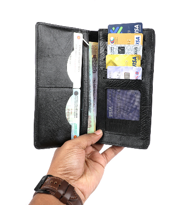 Buy Black Executive Genuine Leather Long Wallet at Best Price In Bangladesh