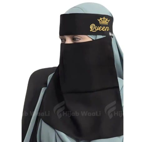 Picture of Embrodary printed niqab for muslim women one part niqab nose niqab