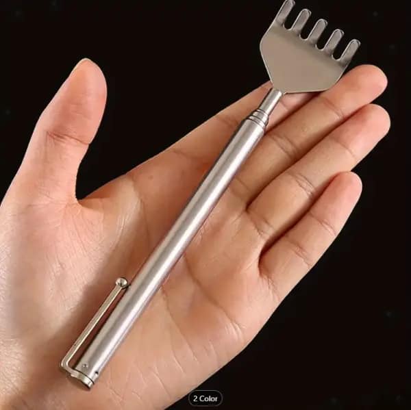 Picture of 1 Pc Adjustable Back Scratcher Stainless Steel Back Telescopic Portable Extendable Claw Extender Tickle Stick Massage Tool