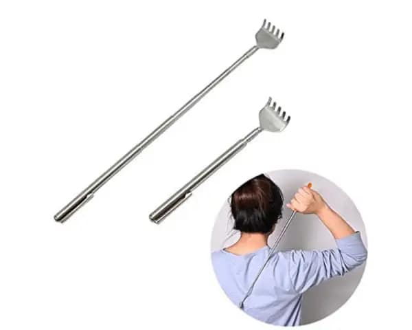 Picture of 1 Pc Adjustable Back Scratcher Stainless Steel Back Telescopic Portable Extendable Claw Extender Tickle Stick Massage Tool