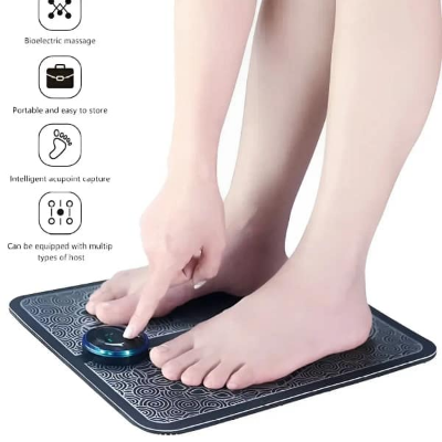 Picture of EMS Foot Massager | Folding Portable Feet Massage Machine | Electronic Muscle Stimulatior Massage Mat USB Rechargeable