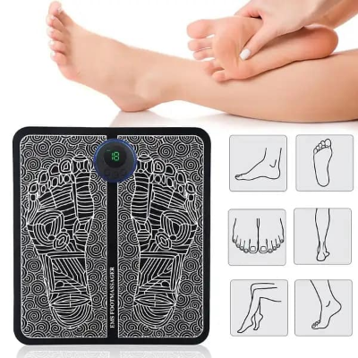 Picture of EMS Foot Massager | Folding Portable Feet Massage Machine | Electronic Muscle Stimulatior Massage Mat USB Rechargeable