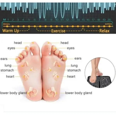 Picture of EMS Foot Massager | Folding Portable Feet Massage Machine | Electronic Muscle Stimulatior Massage Mat USB Rechargeable