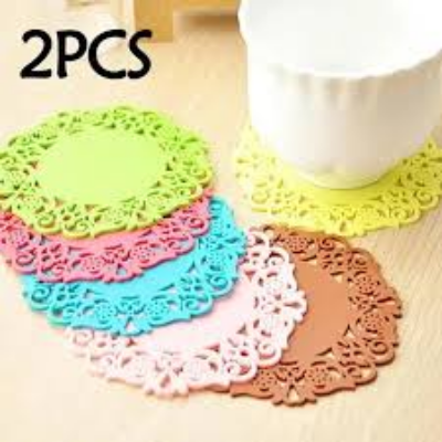 Picture of 2 Pcs Mat Silicone Placemat High Temperature Resistant Thickening Anti-Scalding Insulation Pad