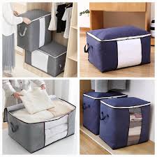 Picture of Winter Cloths Storage Organizer Bags. Blankets Cover, Cloth Organizer, Winter Wardrobe Storage Organizer
