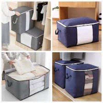 Picture of Winter Cloths Storage Organizer Bags. Blankets Cover, Cloth Organizer, Winter Wardrobe Storage Organizer