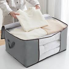 Picture of Winter Cloths Storage Organizer Bags. Blankets Cover, Cloth Organizer, Winter Wardrobe Storage Organizer