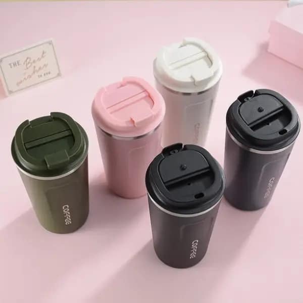 Picture of 510 Ml Stainless Steel Coffee Vacuum Flask-Coffee Mug - Enjoy Hot Coffee Anytime, Anywhere With This Insulated Stainless Steel Flask-Coffee Mug Combo