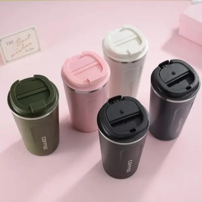 Picture of 510 Ml Stainless Steel Coffee Vacuum Flask-Coffee Mug - Enjoy Hot Coffee Anytime, Anywhere With This Insulated Stainless Steel Flask-Coffee Mug Combo