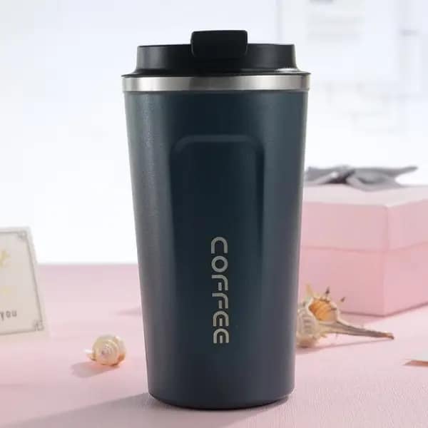 Picture of 510 Ml Stainless Steel Coffee Vacuum Flask-Coffee Mug - Enjoy Hot Coffee Anytime, Anywhere With This Insulated Stainless Steel Flask-Coffee Mug Combo